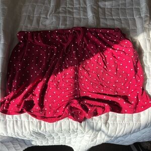 Pink Lily Red Shorts with White Dots